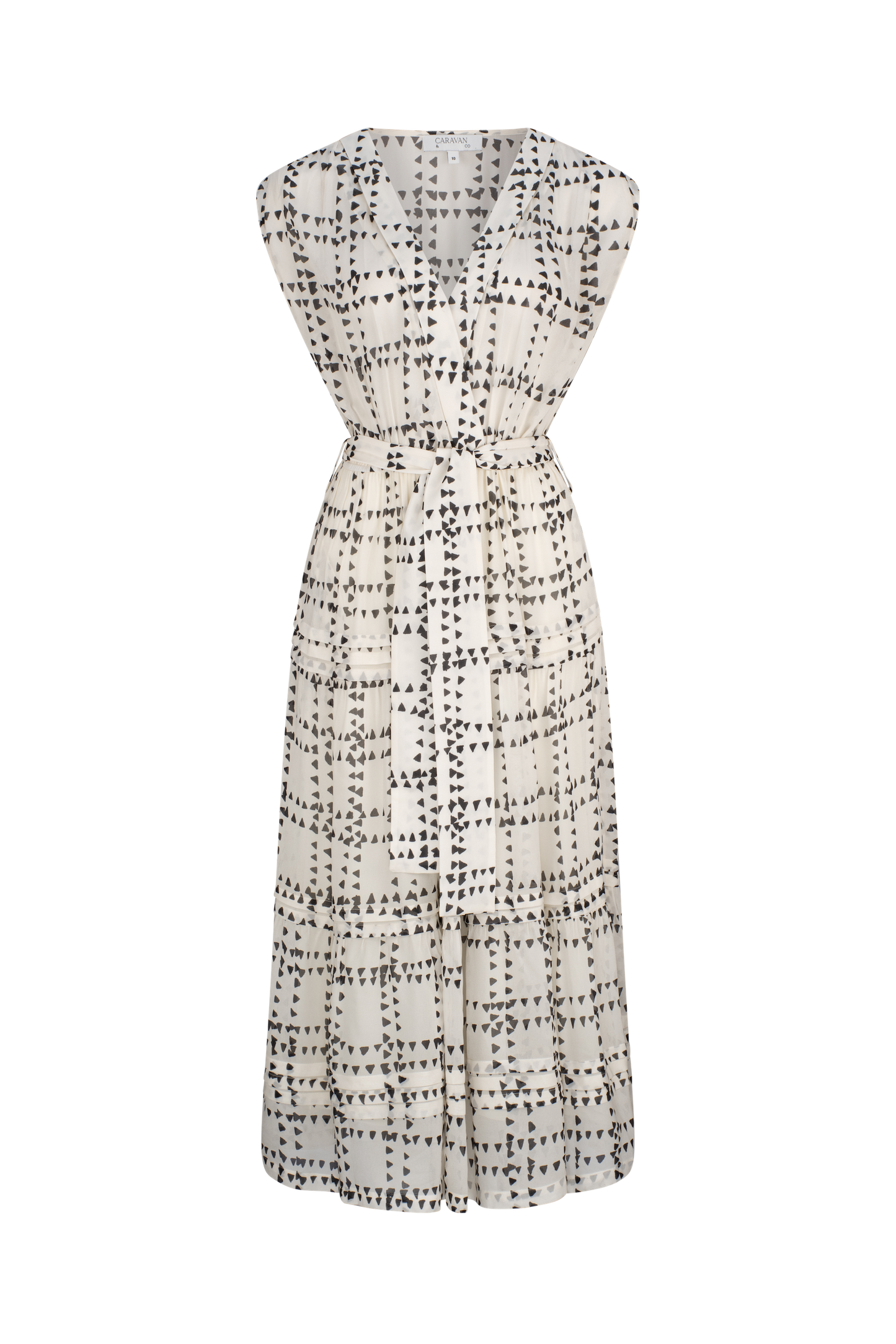LOTTIE V NECK DRESS - IVORY