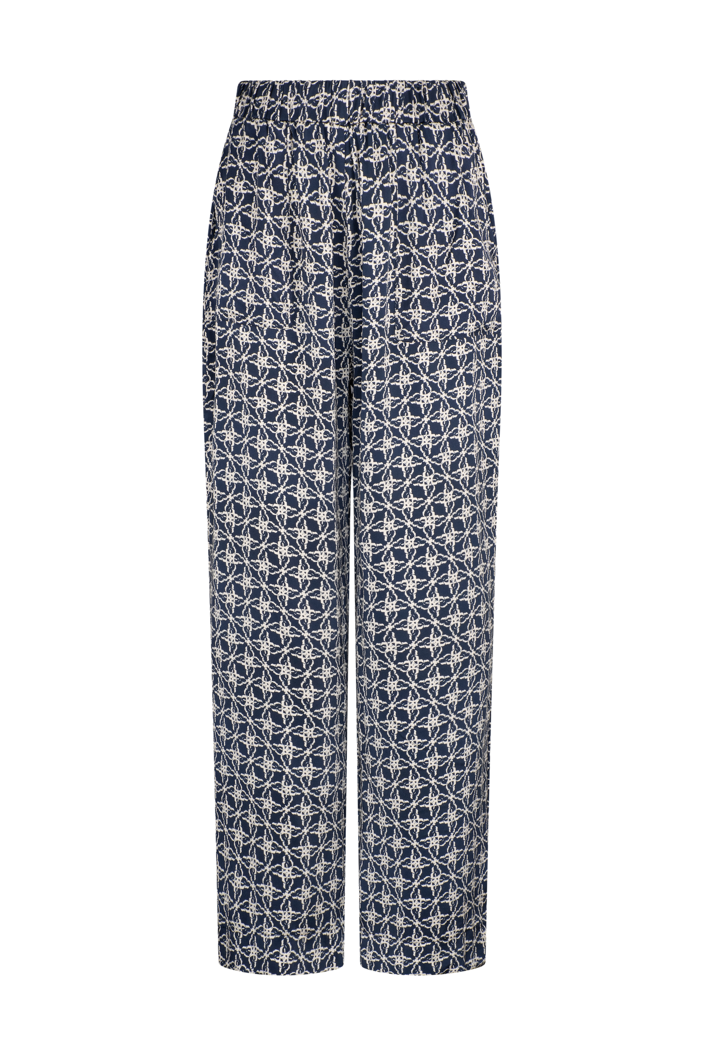 ADA SILK SLOUCH PANT- NAVY