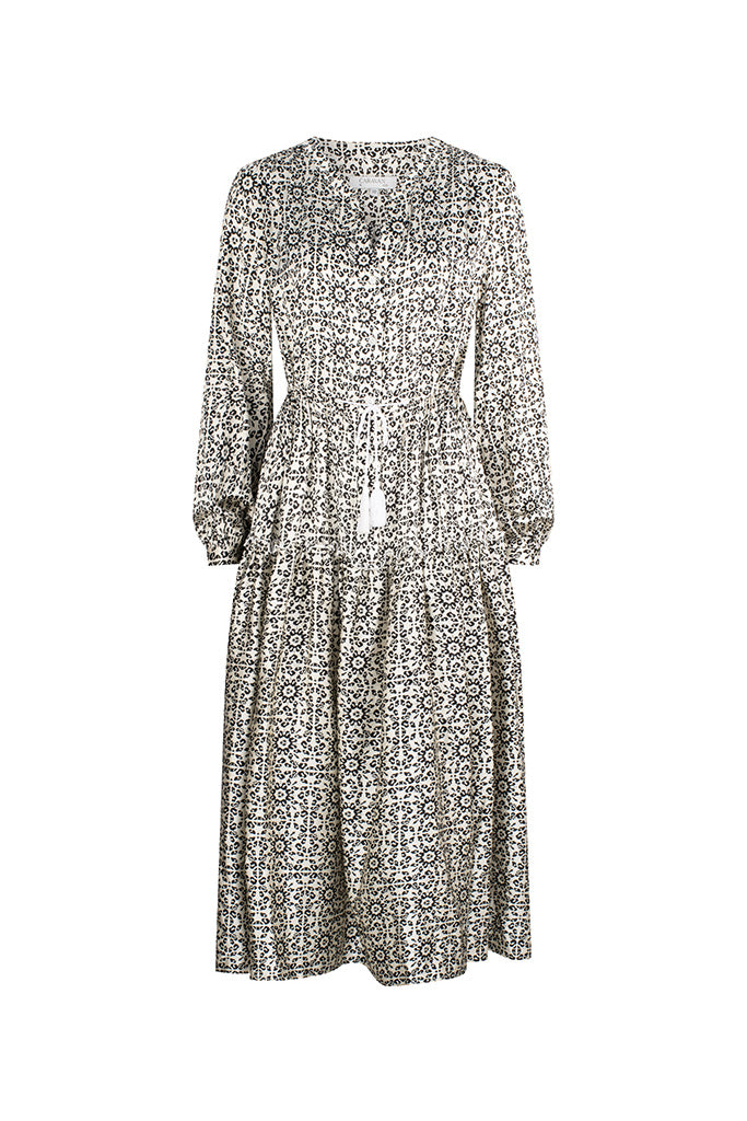 ADELINE SILK DRESS - Othello print