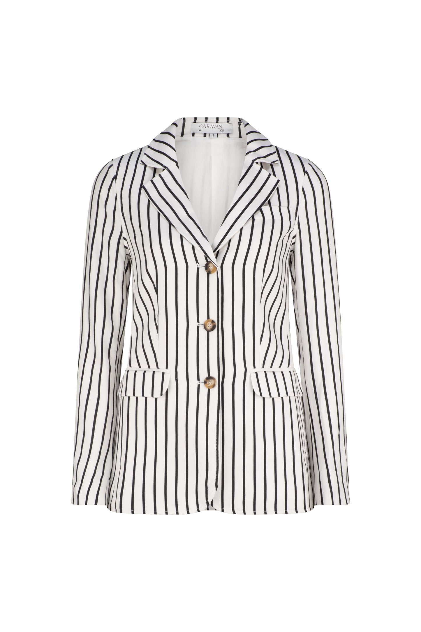 Bria Linen Jacket - Stripe