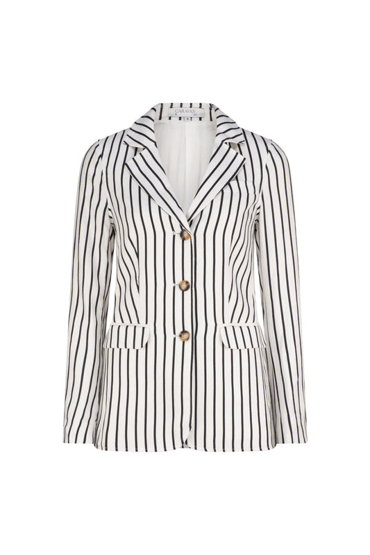 Bria Linen Jacket - Stripe