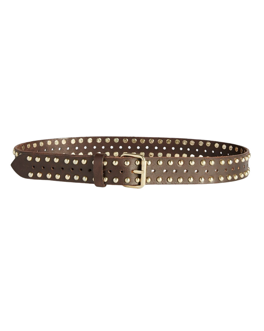 STERLING LEATHER BELT- Mocha