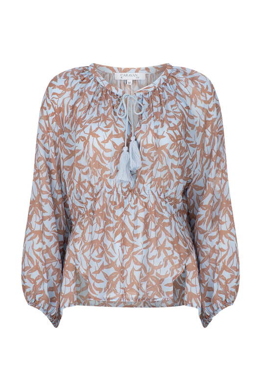 MIRABELLA RAGLAN SLEEVE BLOUSE - Blue