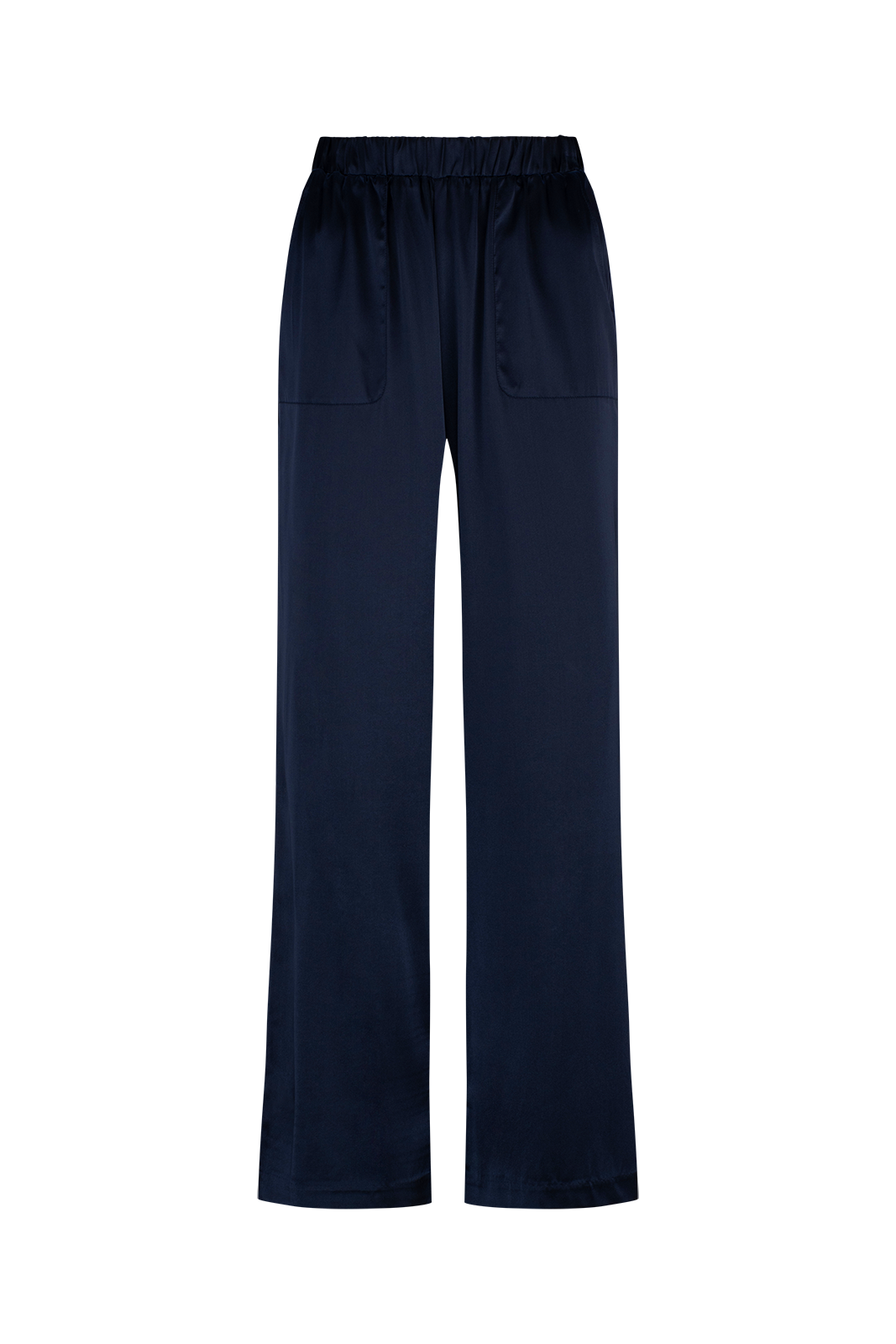 LIGHTNESS OF BEING SILK SLOUCH PANT- Navy