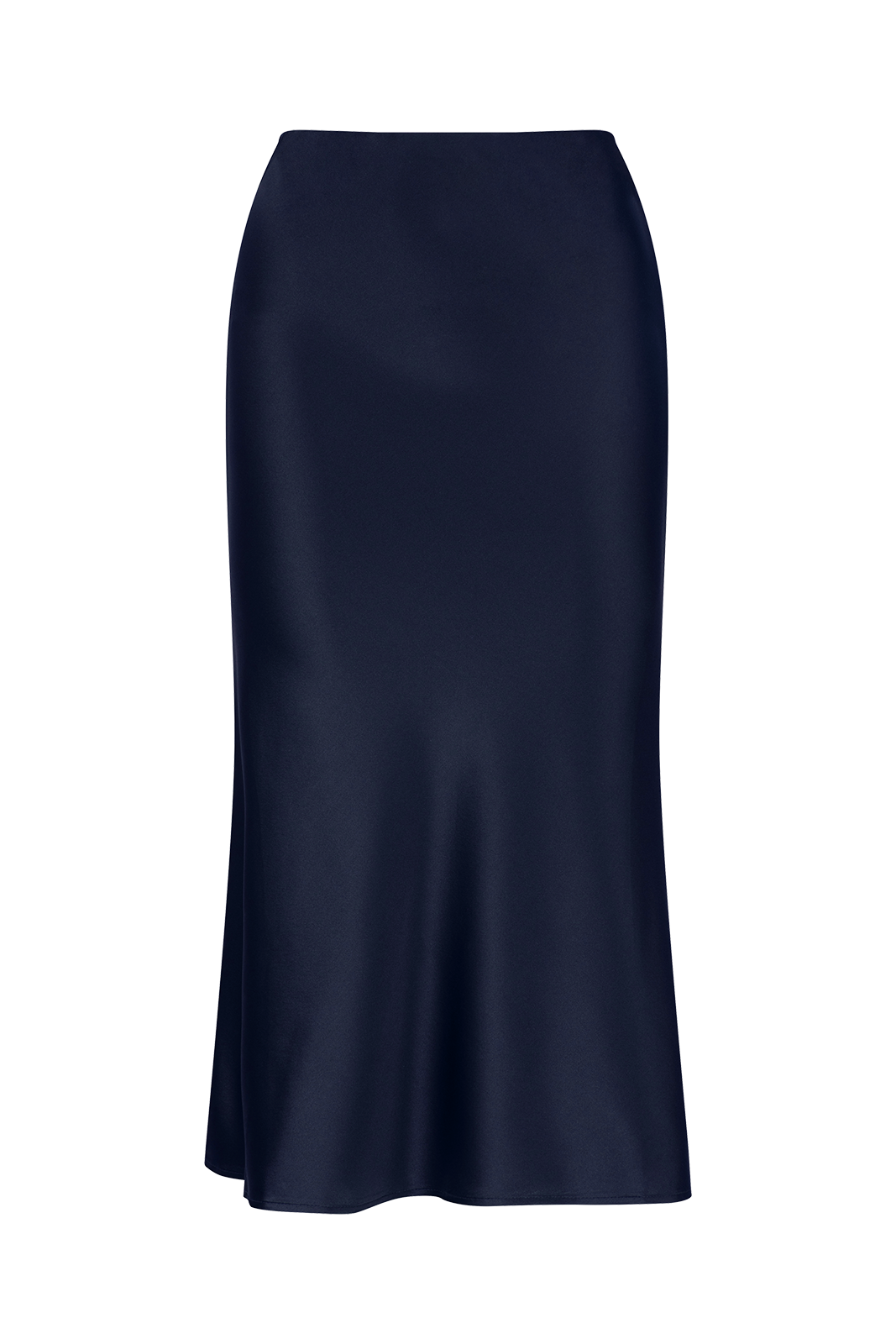 LIGHTNESS OF BEING SILK BIAS SKIRT NAVY