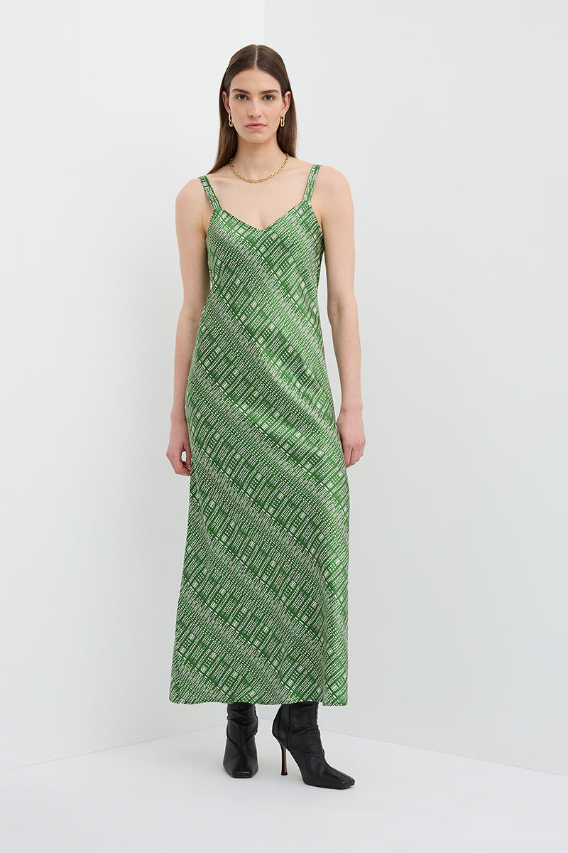 LIGHTNESS OF BEING SILK SLIP DRESS- Shibori