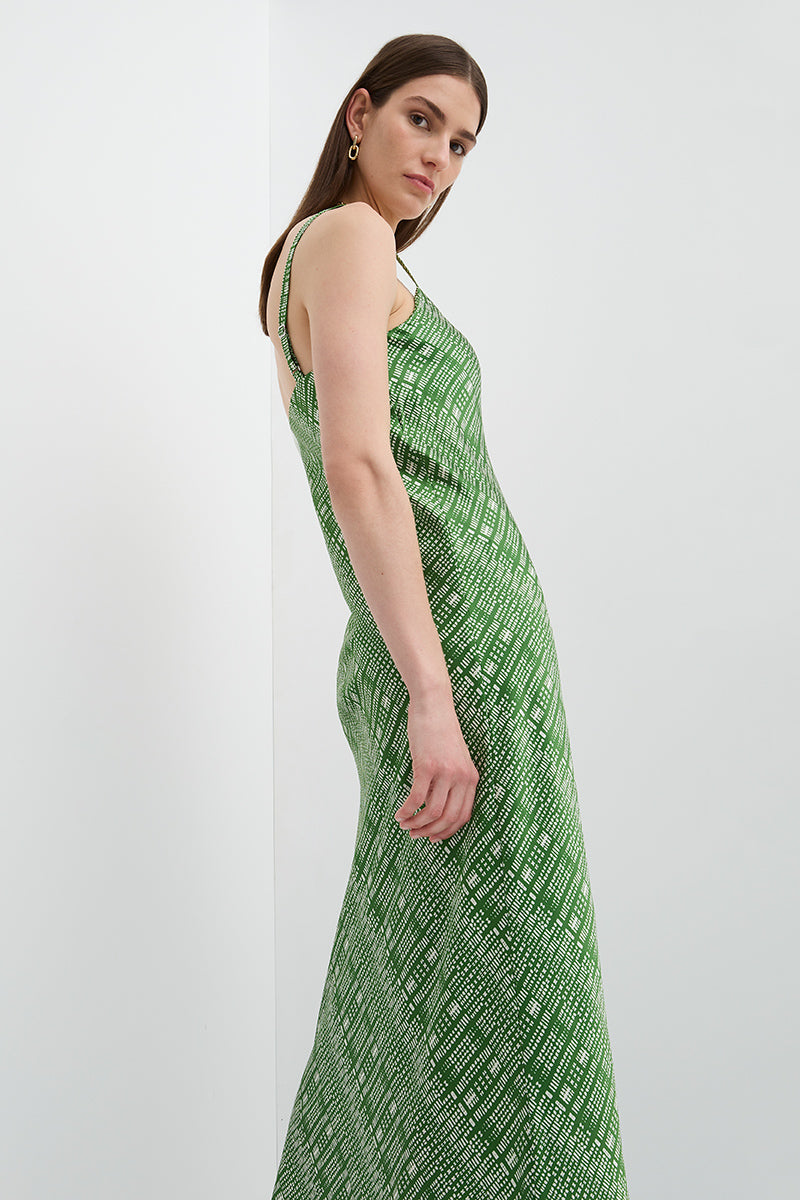 LIGHTNESS OF BEING SILK SLIP DRESS- Shibori