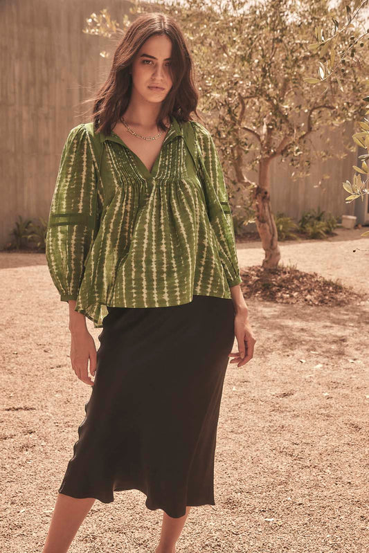 MOONLIGHT WAVE TUNIC TOP - Forest print