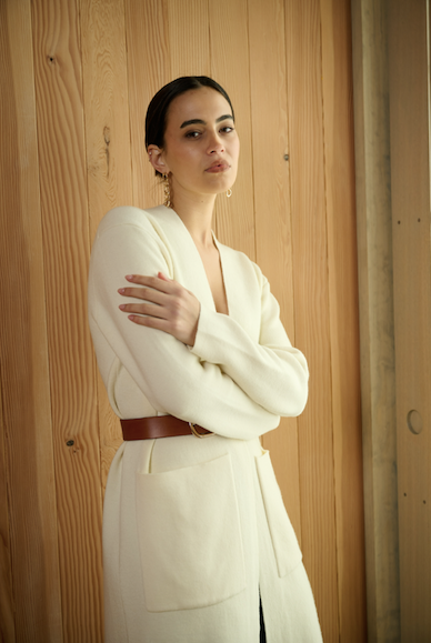 LONGLINE SOLID CARDIGAN ALABASTER