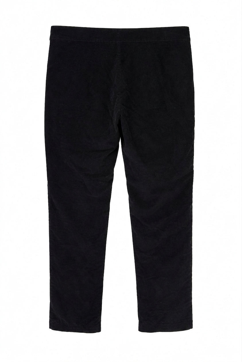 COTTON VELVET CROP LEG PANT