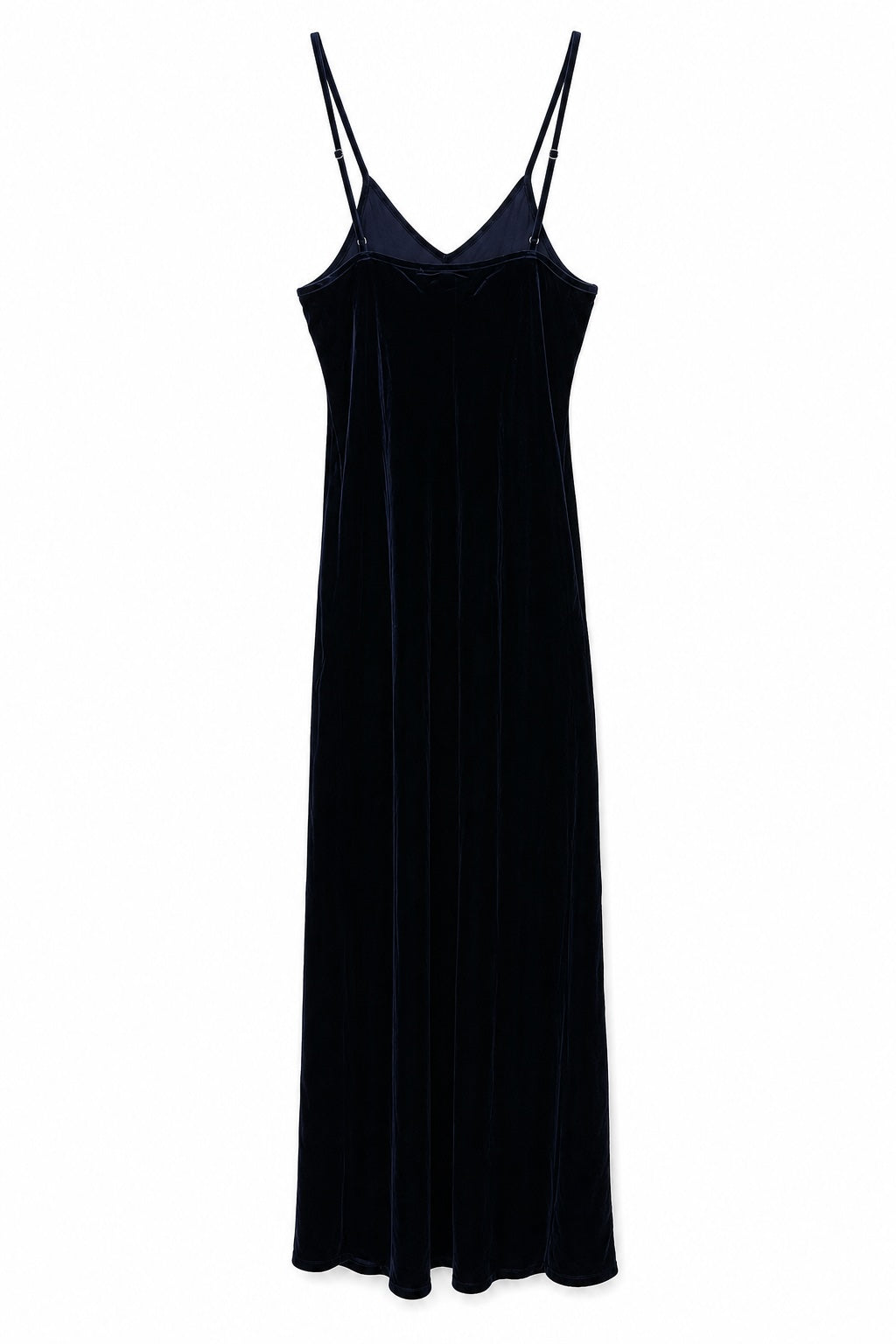 VALENTINE VELVET SLIP DRESS - NAVY