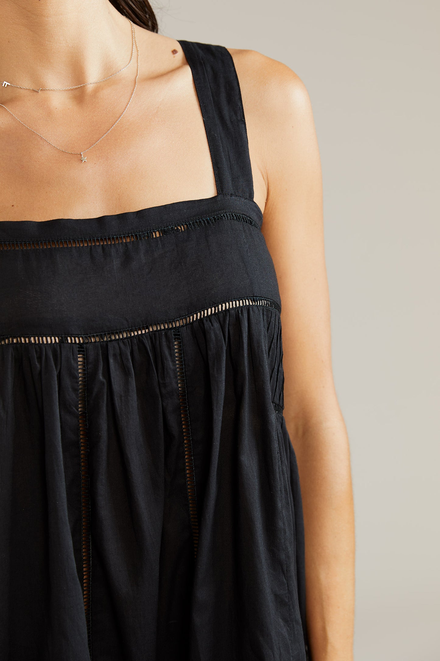 INTO THE FREY PINAFORE TOP - Black