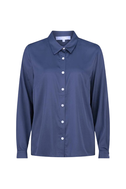 LIGHTNESS OF BEING SILK CLASSIC SHIRT MIDNIGHT