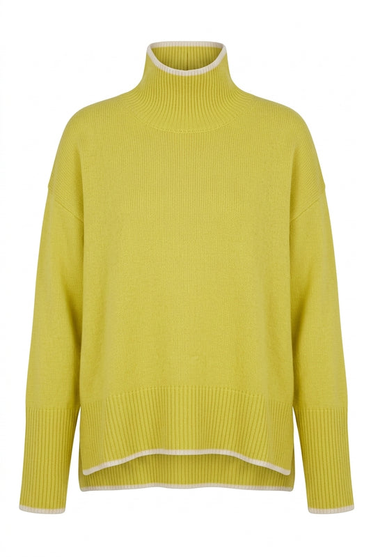 EDDY MERINO ROLL NECK JUMPER CITRINE