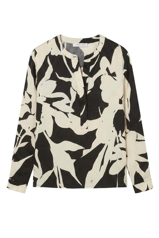 VINCENT SILK BLOUSE FLORAL BLACK