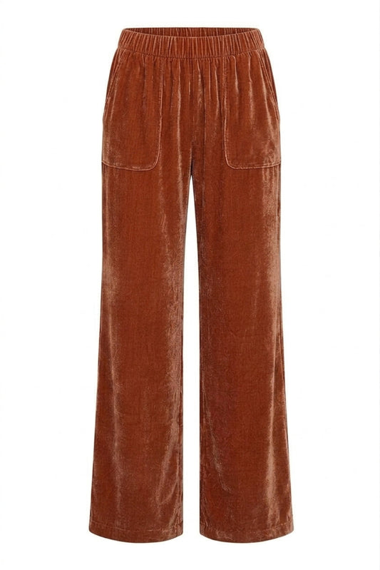 VALENTINE VELVET SLOUCH PANT RUST