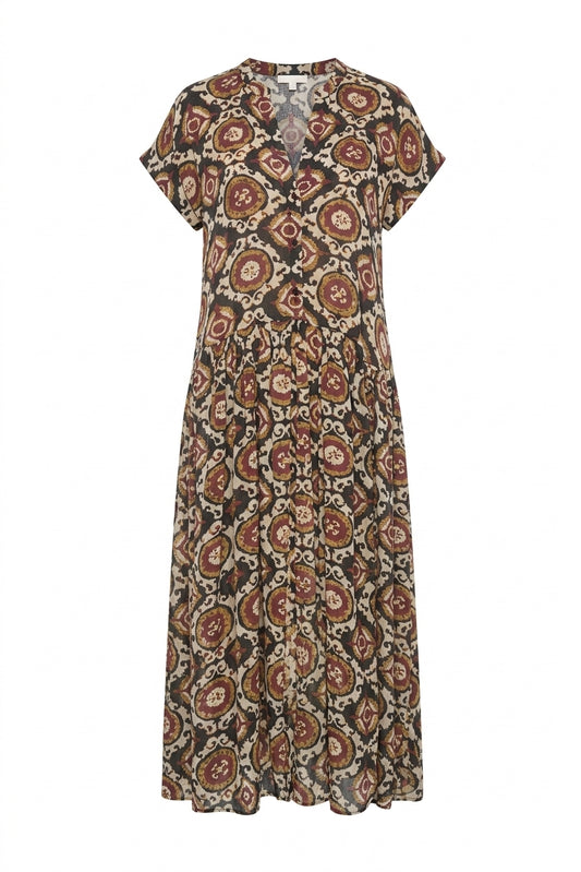 PHOEBE DOLMAN SLEEVE SHIRT DRESS- AUBERGINE