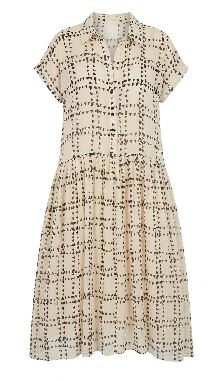 LOTTIE DOLMAN SLEEVE SHIRT DRESS - IVORY