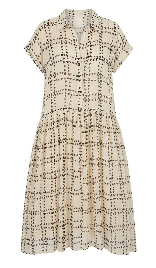 LOTTIE DOLMAN SLEEVE SHIRT DRESS - IVORY