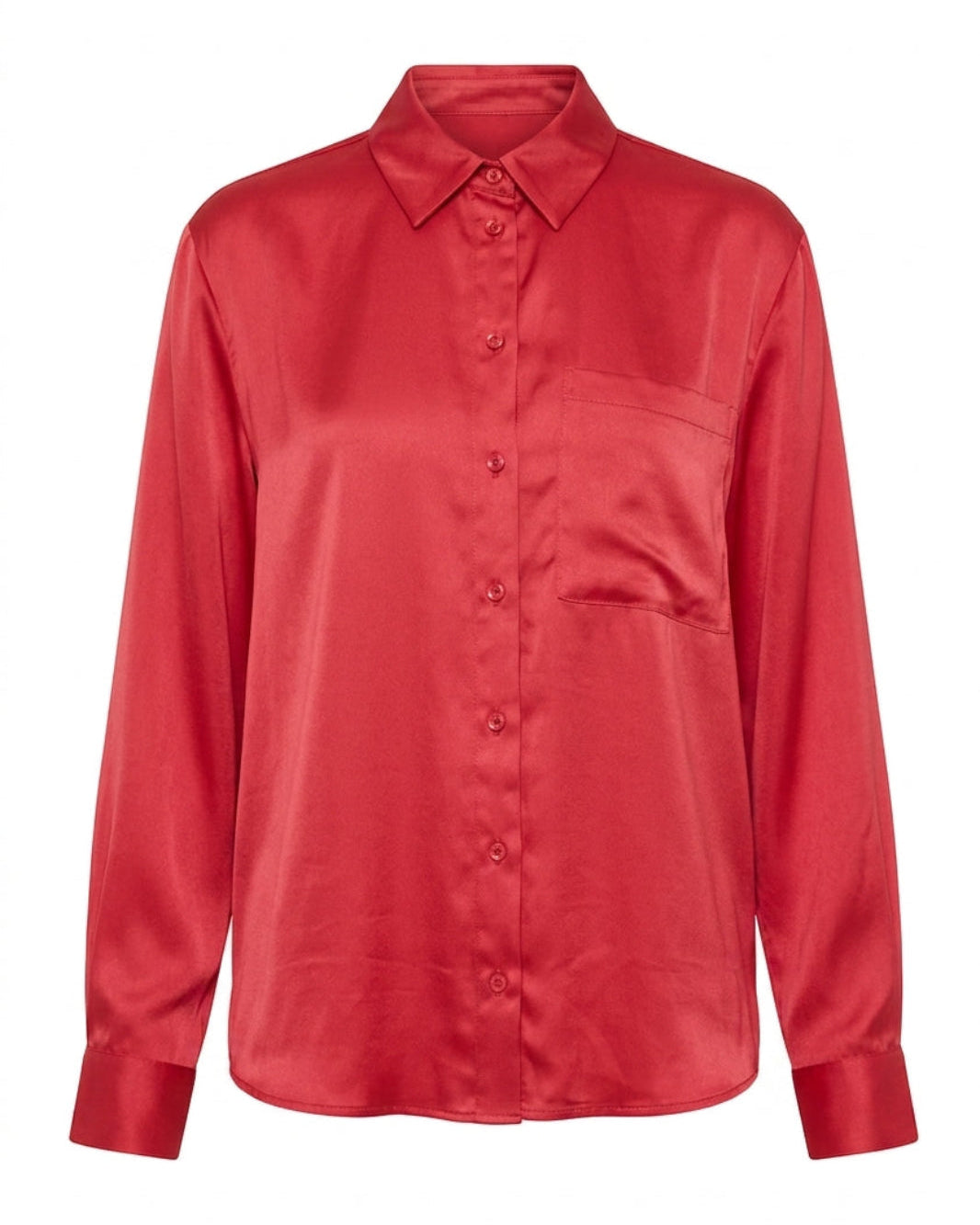 TIBI SLOUCH SHIRT- CRIMSON