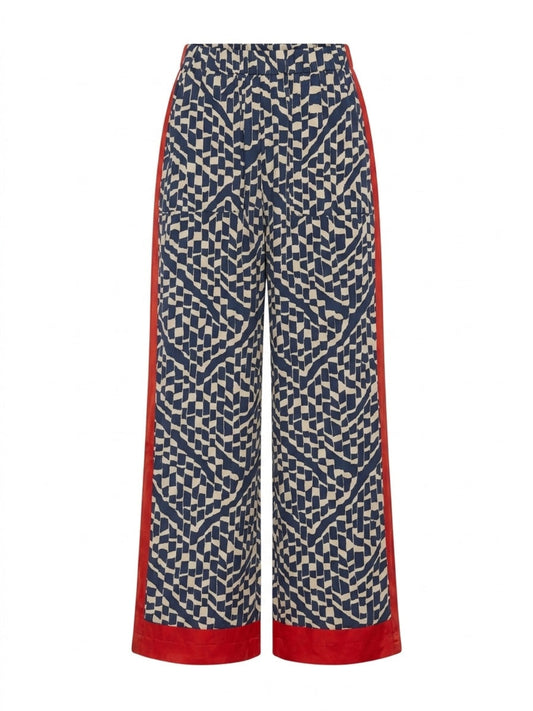 ALGERIA SLOUCH PANT- PETROL/IVORY