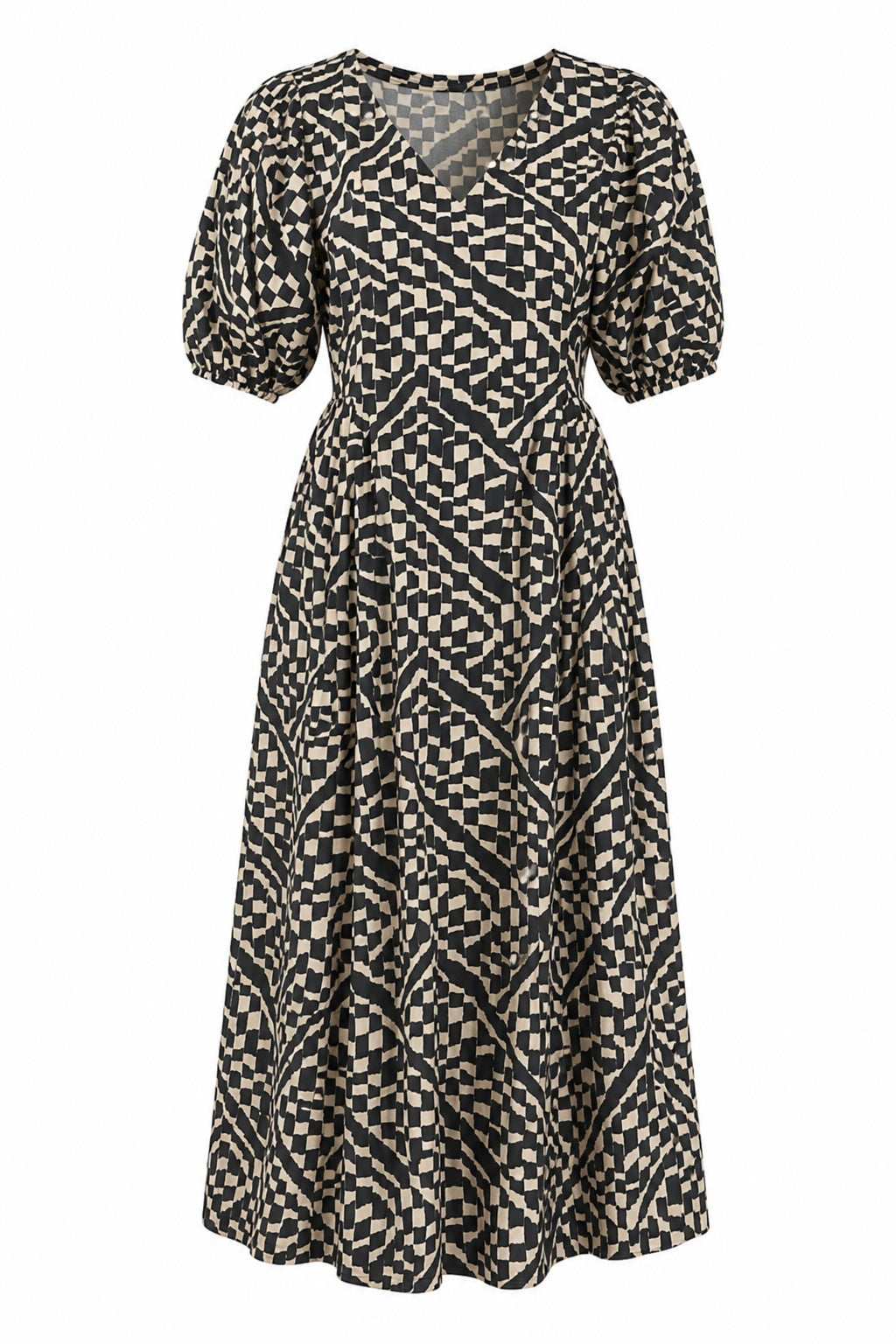 ALGERIA PLEAT WAIST DRESS- BLACK