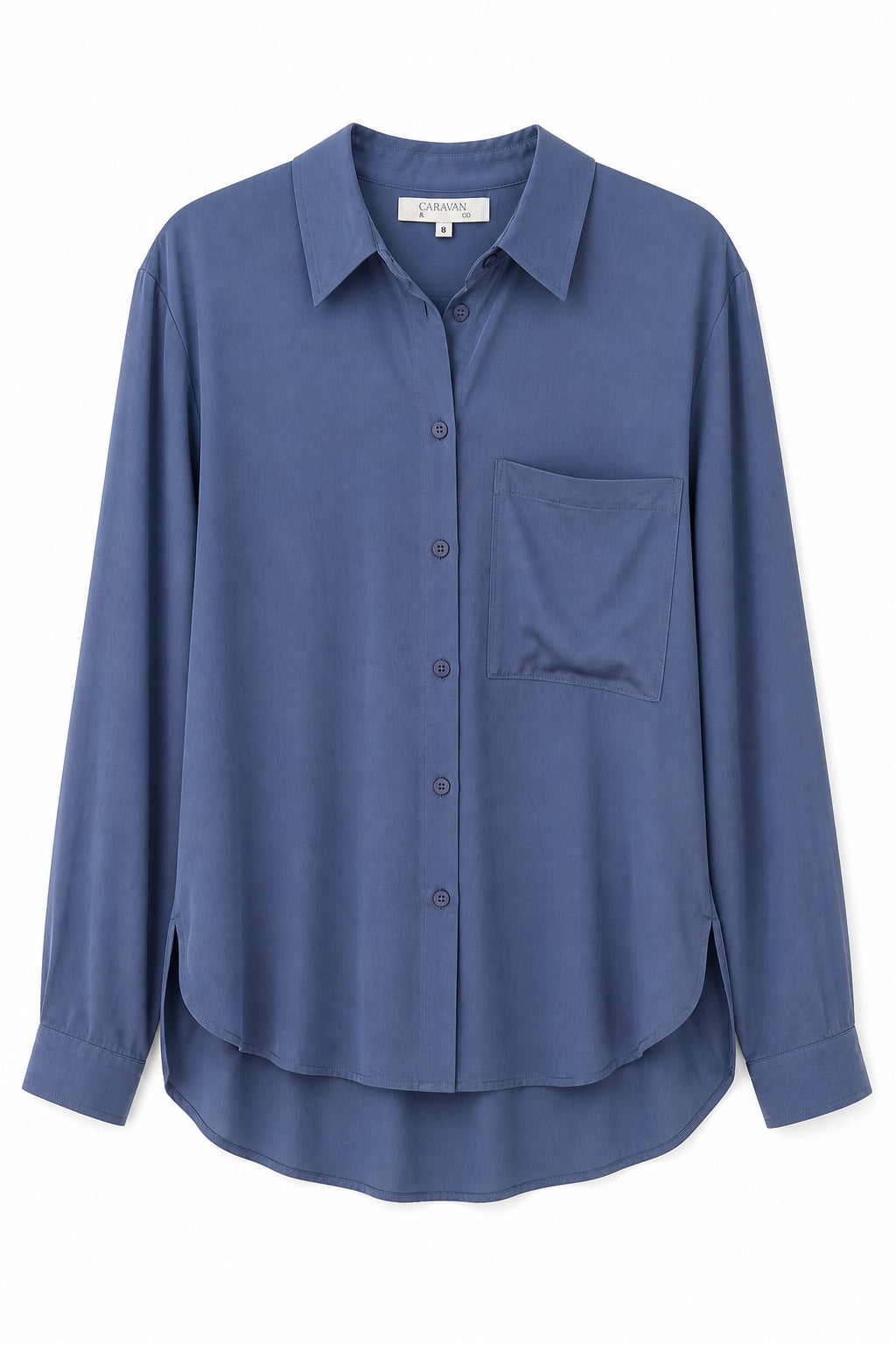 TIBI SLOUCH SHIRT- PETROL