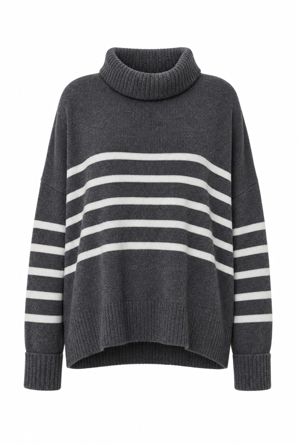 Charlie Wool/Cashmere Sweater - Slate/Natural