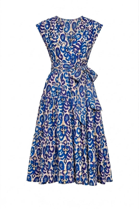 FLORENCE V NECK DRESS FLORENCE NAVY