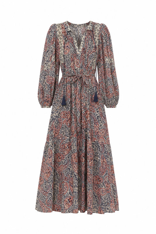 ODETTA SILK COTTON DRESS - PETULA PRINT