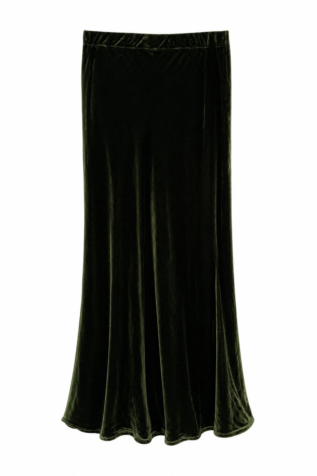 VALENTINE VELVET SKIRT - KELP