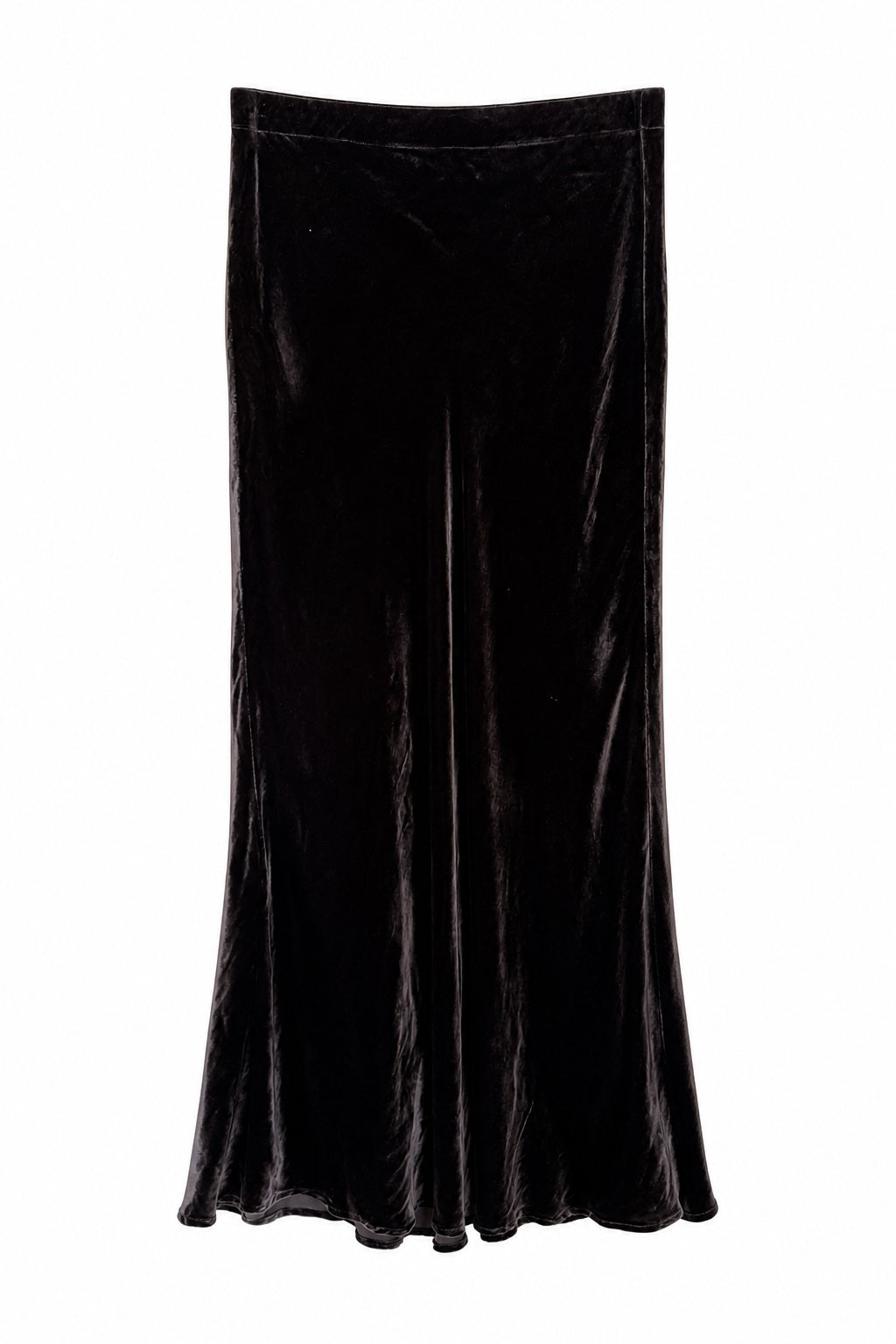 VALENTINE VELVET SKIRT - AUBERGINE