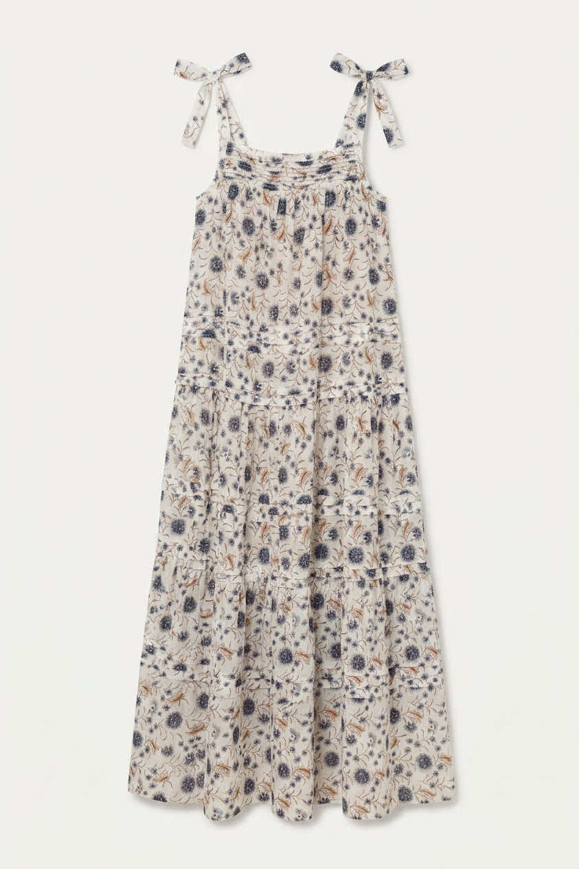 BEATRICE PINAFORE DRESS - Nordic Nights white