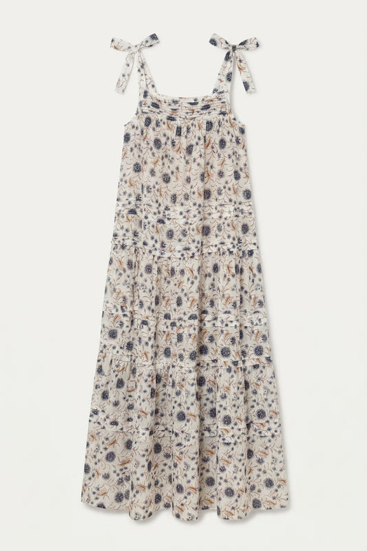 BEATRICE PINAFORE DRESS - Nordic Nights white