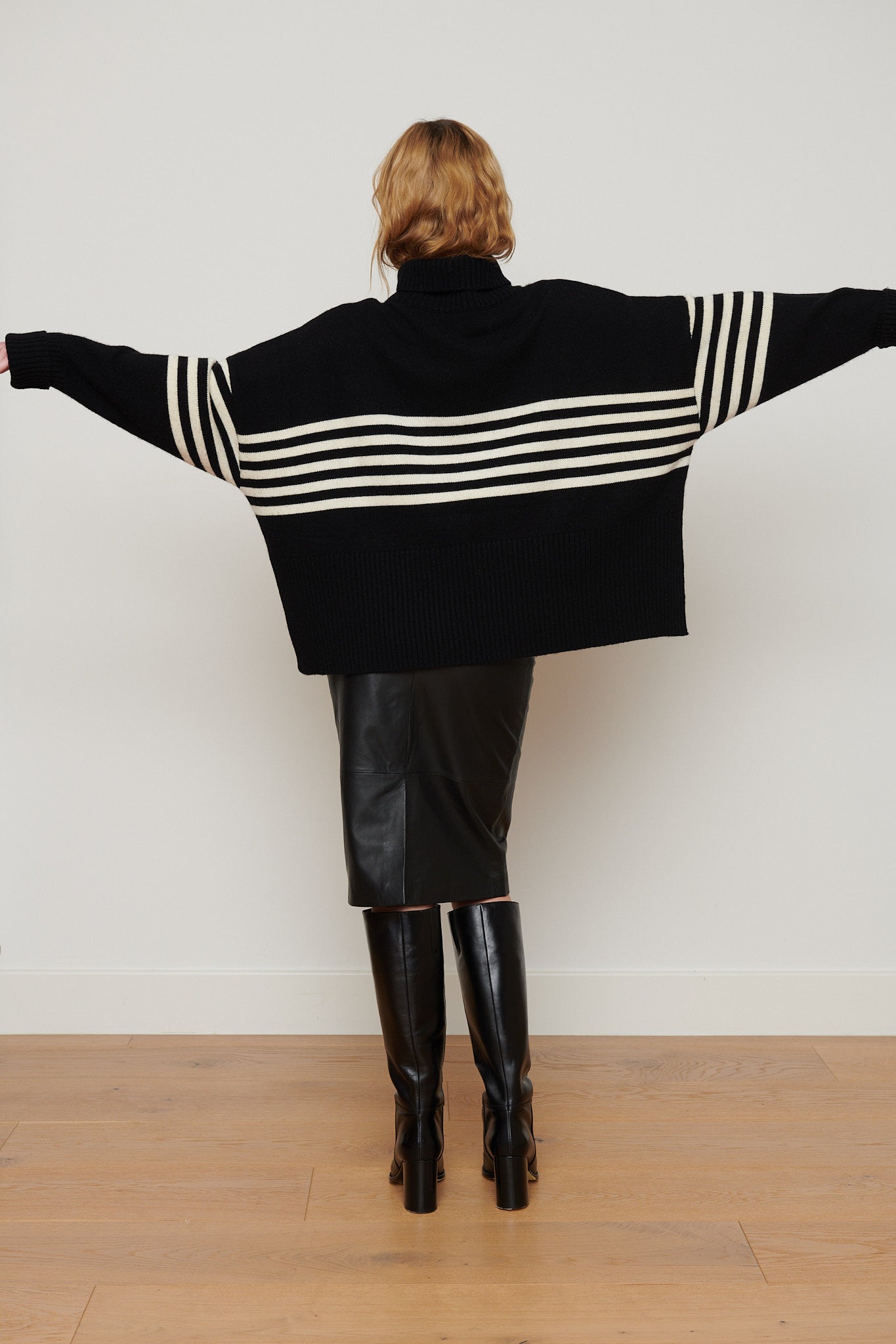 Charlie Wool/Cashmere Sweater - Slate/Natural