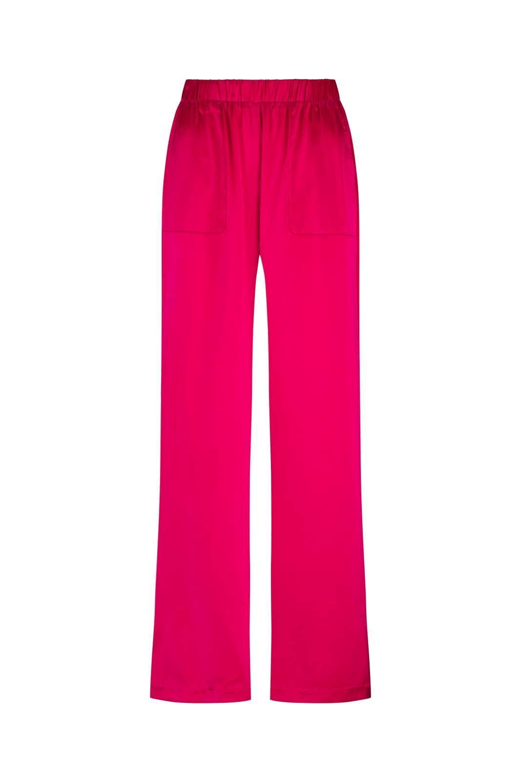 LIGHTNESS OF BEING SILK SLOUCH PANT MAGENTA