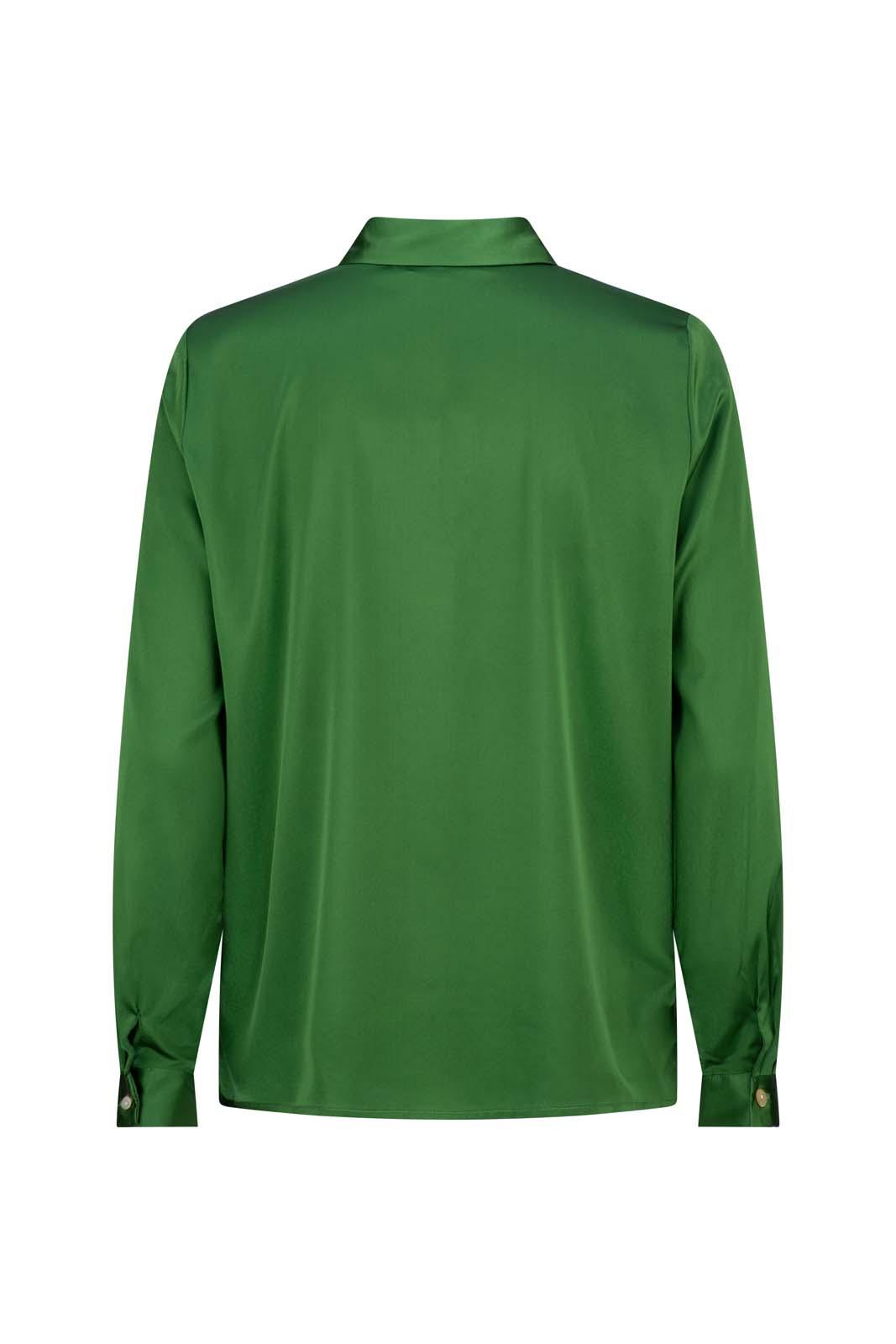 LIGHTNESS OF BEING SILK CLASSIC SHIRT FOREST