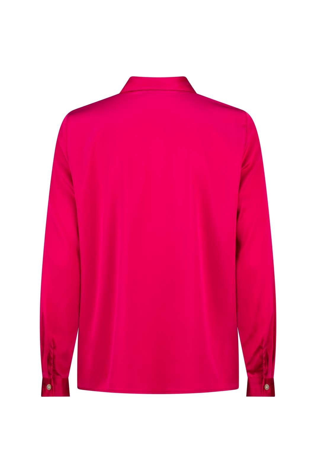 LIGHTNESS OF BEING SILK CLASSIC SHIRT MAGENTA