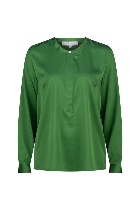 LIGHTNESS OF BEING SILK BLOUSE FOREST