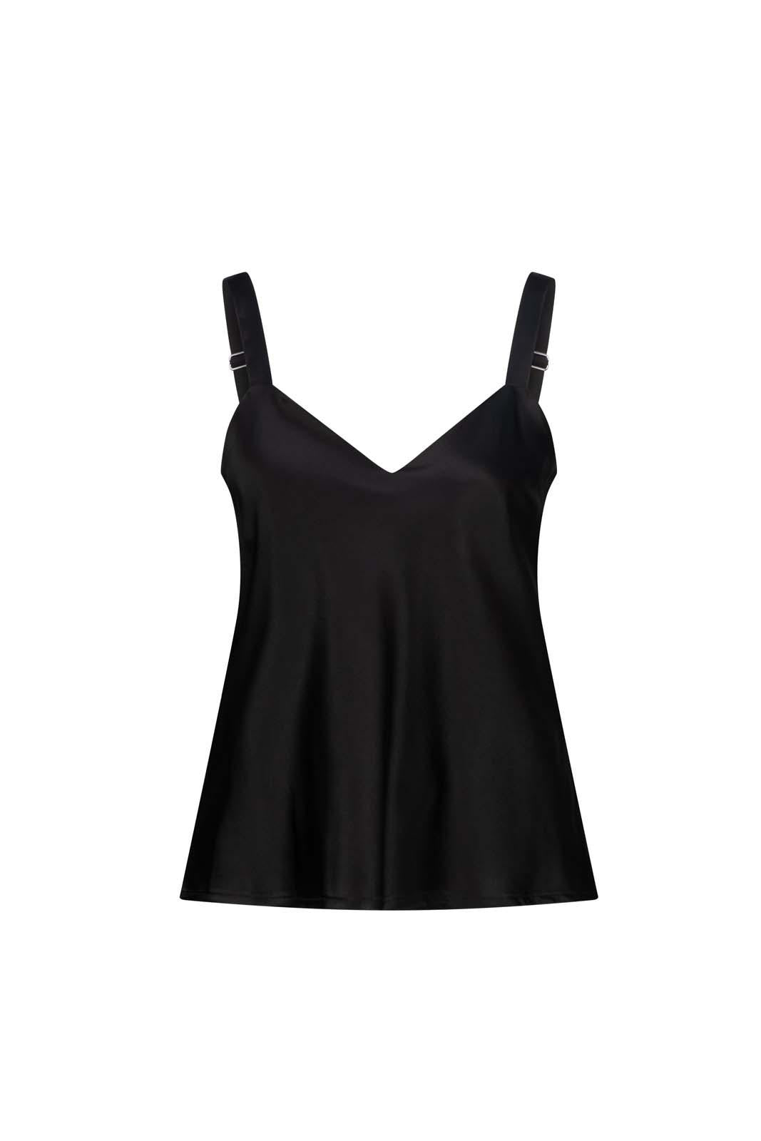 LIGHTNESS OF BEING SILK BIAS CAMI BLACK