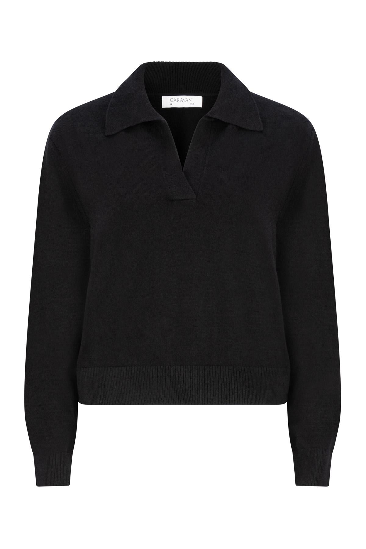 POLO NECK MERINO BLACK