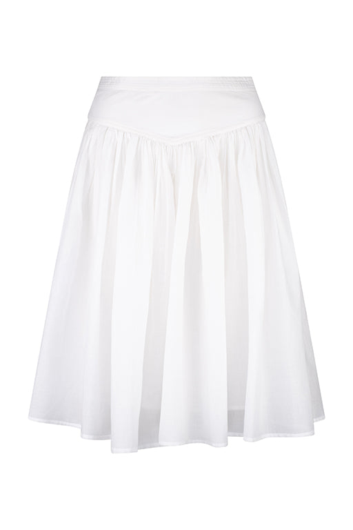 INTO TO THE FREY GATHERED SKIRT - White