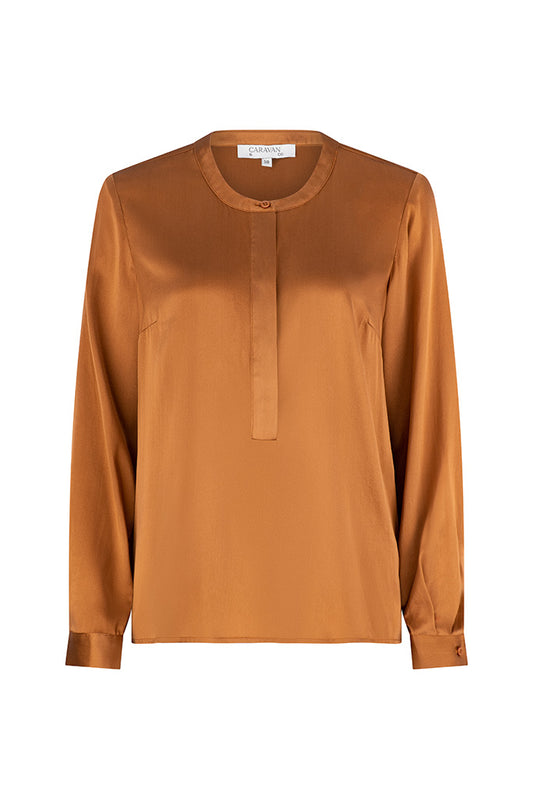CLASSIC SILK SHIRT - Copper
