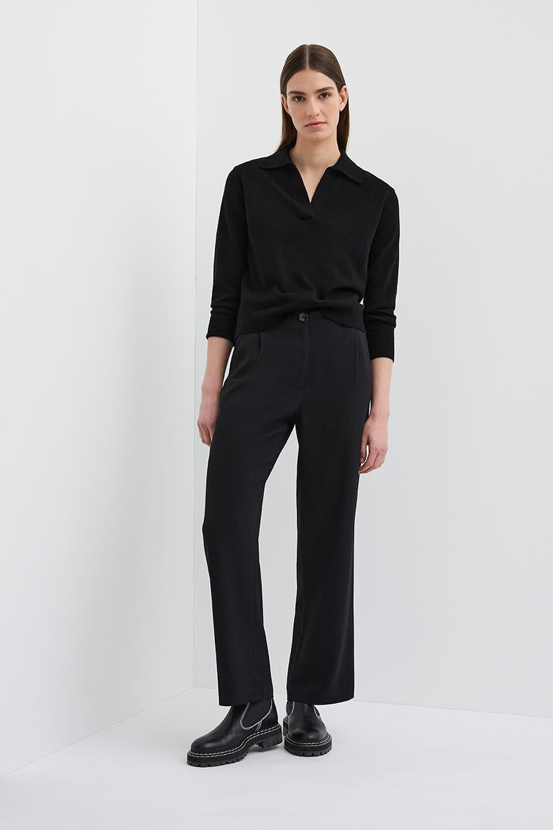 POLO NECK MERINO BLACK