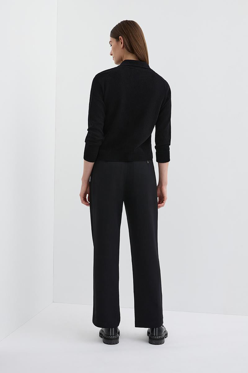 POLO NECK MERINO BLACK