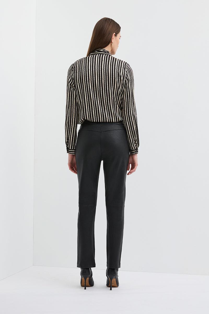 STRIPE BOW BLOUSE