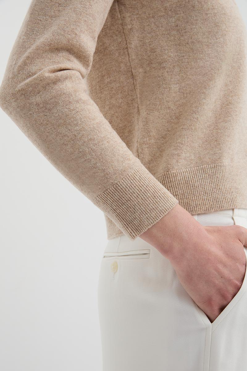 POLO NECK MERINO BEIGE