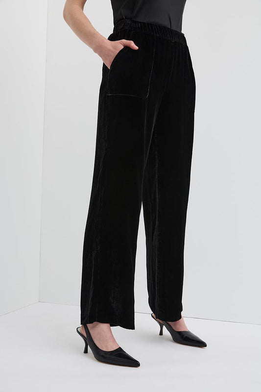 VALENTINE VELVET SLOUCH PANT BLACK
