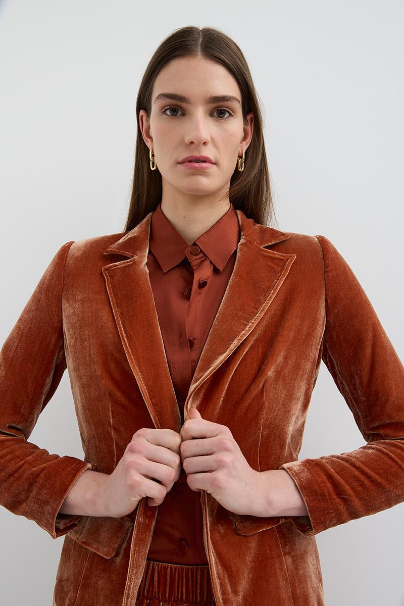 VALENTINE VELVET JACKET RUST