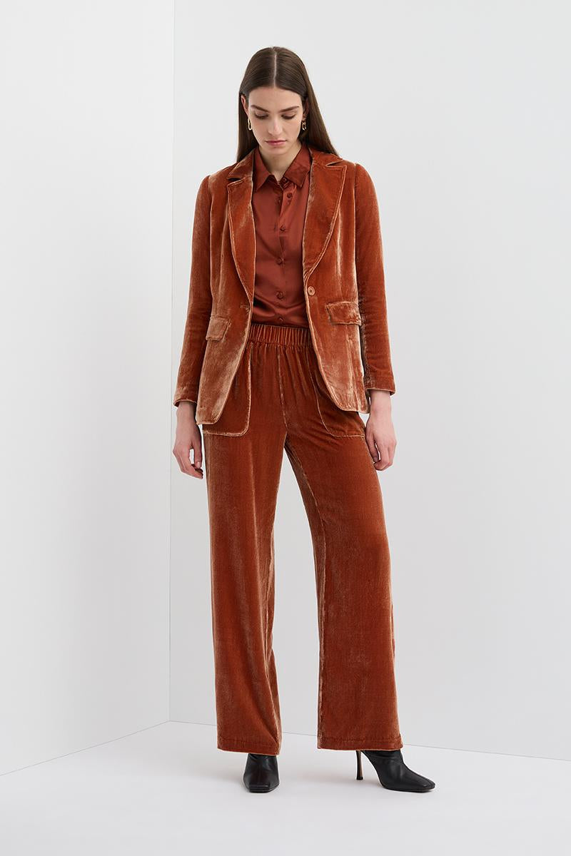 VALENTINE VELVET JACKET RUST